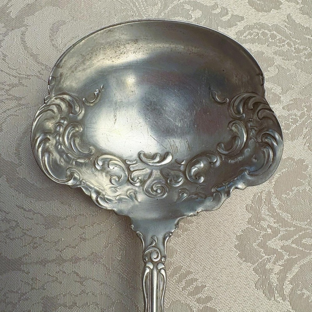 Antique Wm Rogers Son AA Plymouth 1897 13" Soup Tureen Ladle Silverplate